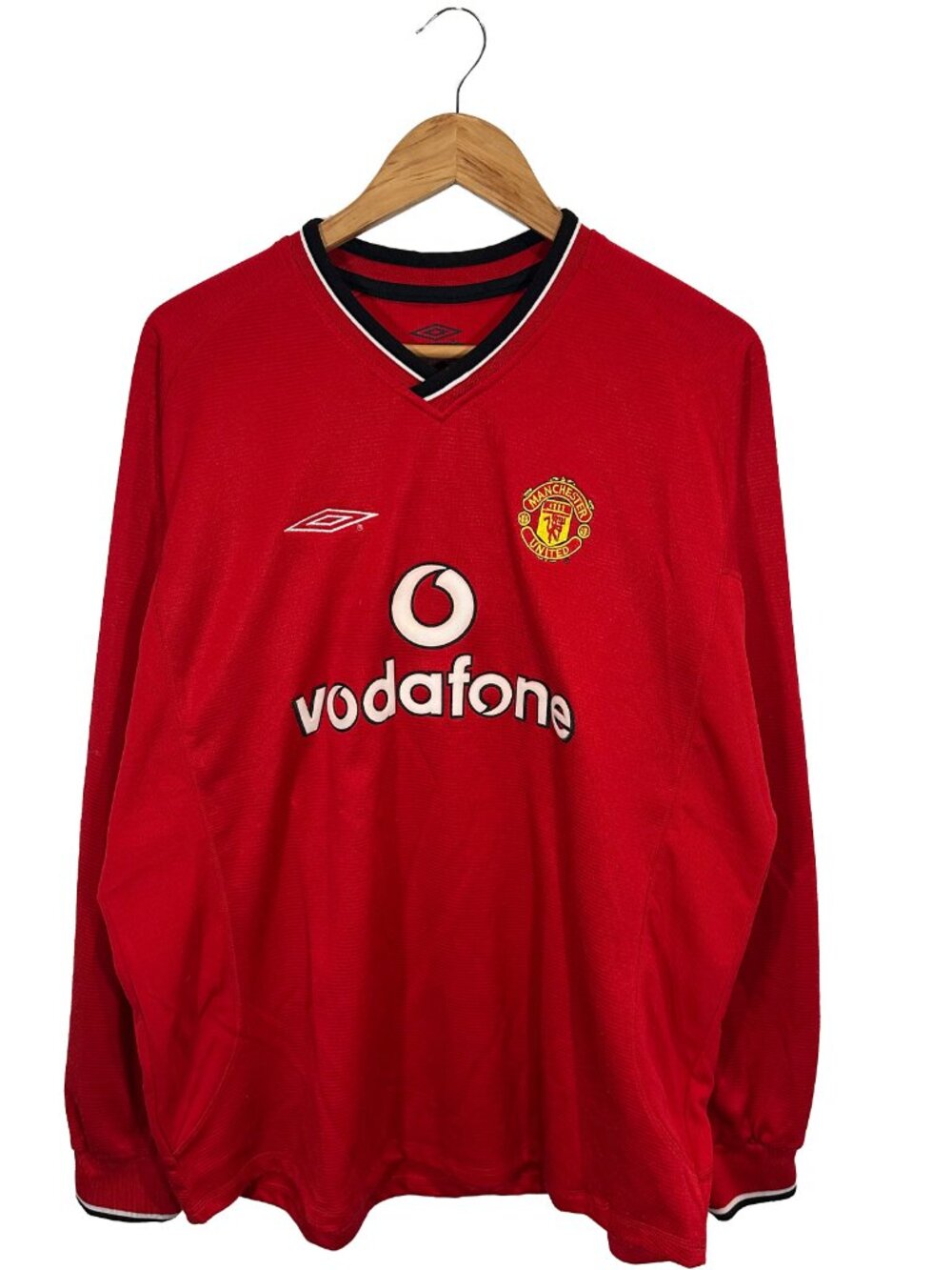 RARE Vintage Umbro Manchester United 2000-2002 Long Sleeve Kit Mens XL